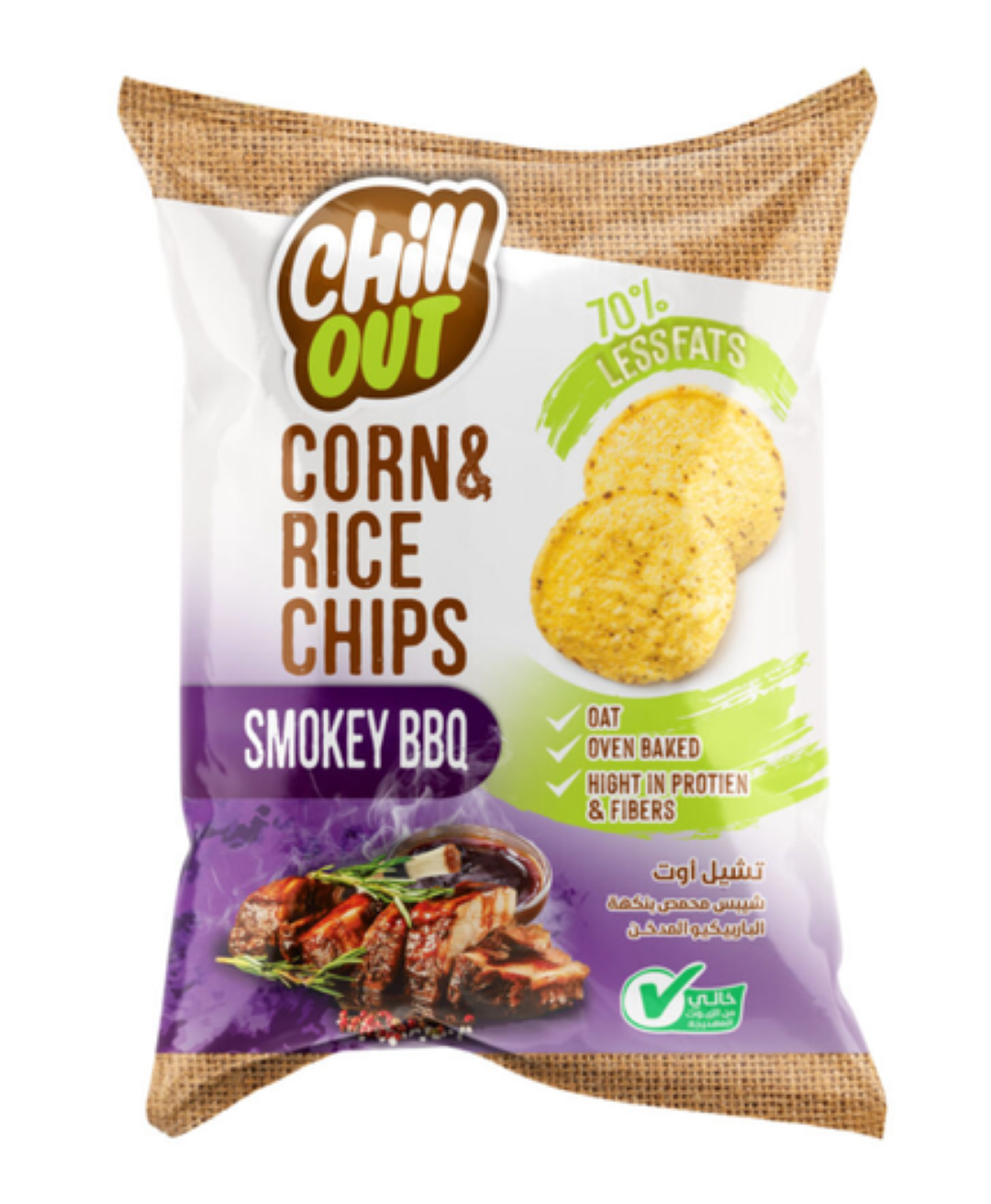 CHILL OUT OAT CHIPS SMOKEY BBQ 60G